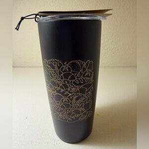 New-Black and Gold Bread Design Tumbler